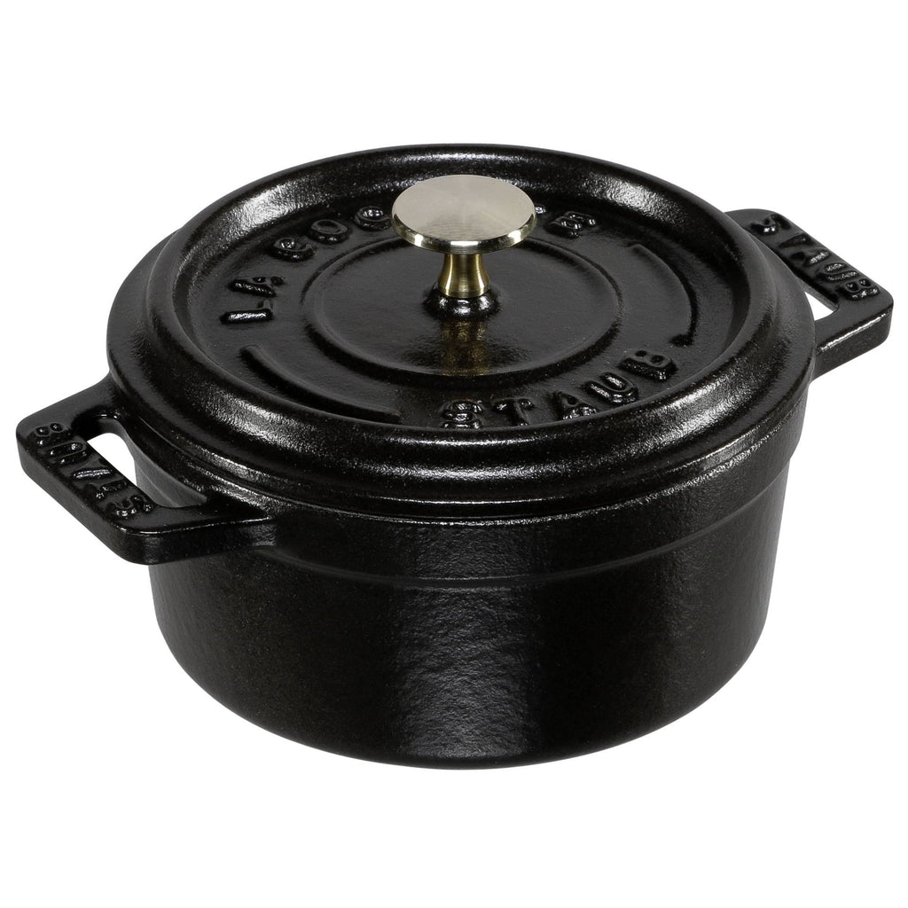 Matte Black Cast Iron Mini Round Cocotte H5298