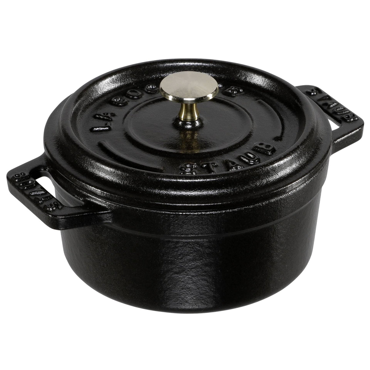 Matte Black Cast Iron Mini Round Cocotte H5298