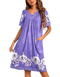 Floral Print Nightgown with Pockets Mumu Dress O29338