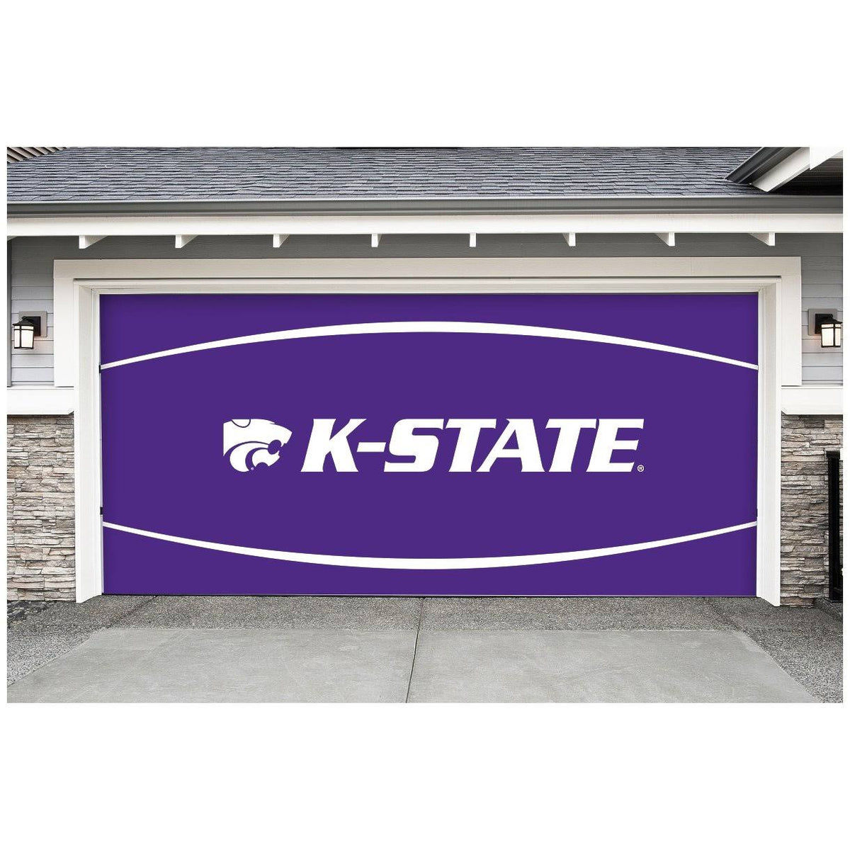 7 x 16 ft. NCAA Double Garage Door Decor H5124
