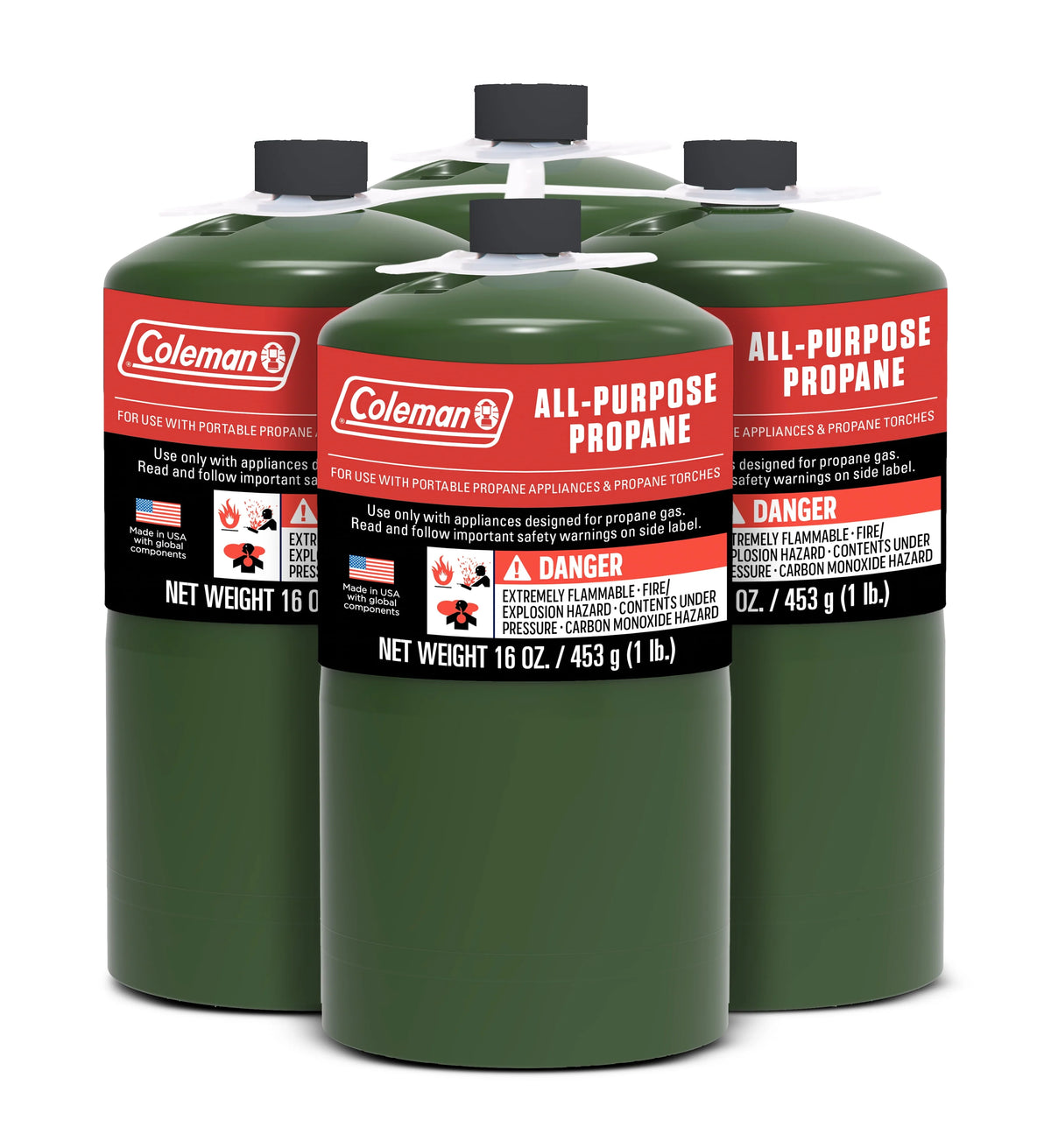16 oz Propane Gas Cylinder 4-Pack Z154