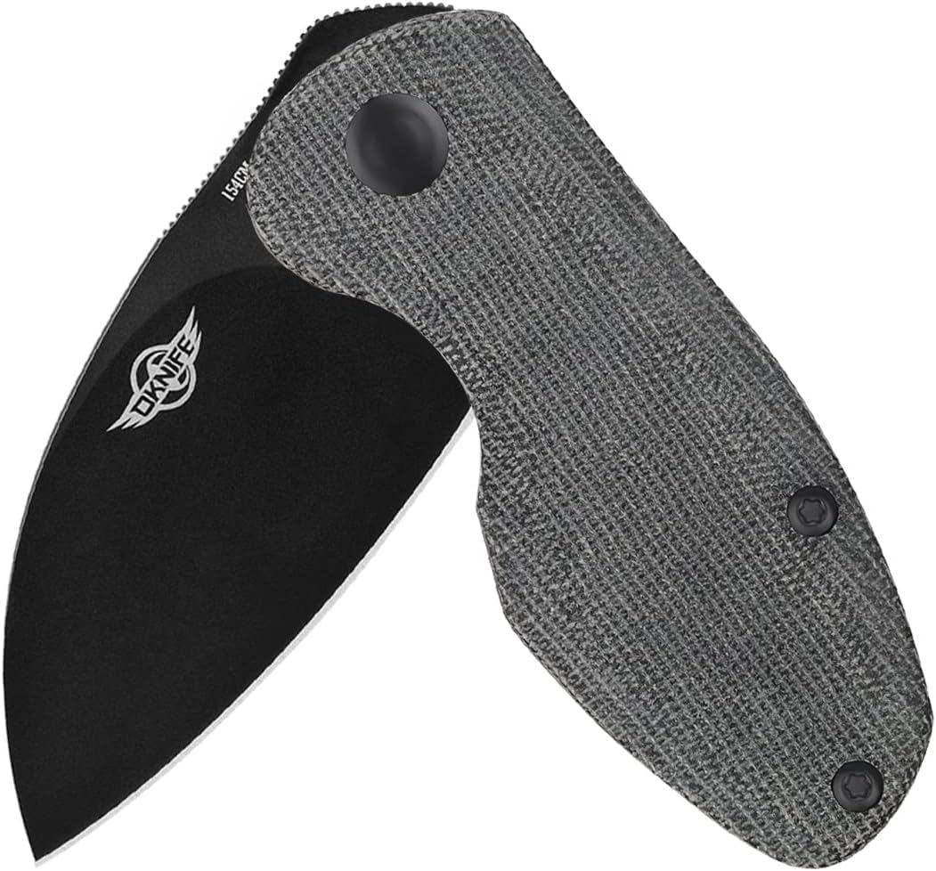 Black Folding EDC Knife with Pocket Clip R449