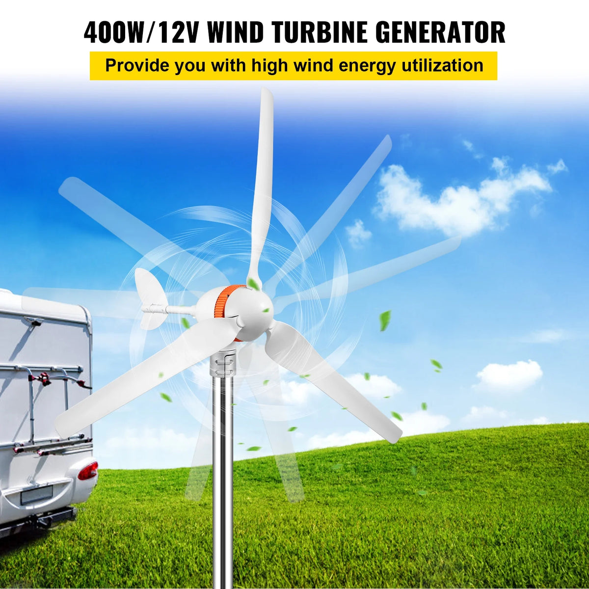 400W 12V Wind Turbine Generator with MPPT Controller F65402