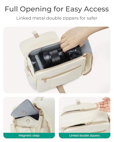 Small Camera Bag, DSLR Camera Case, Crossbody Camcorder Bags with Rain Cover S382229