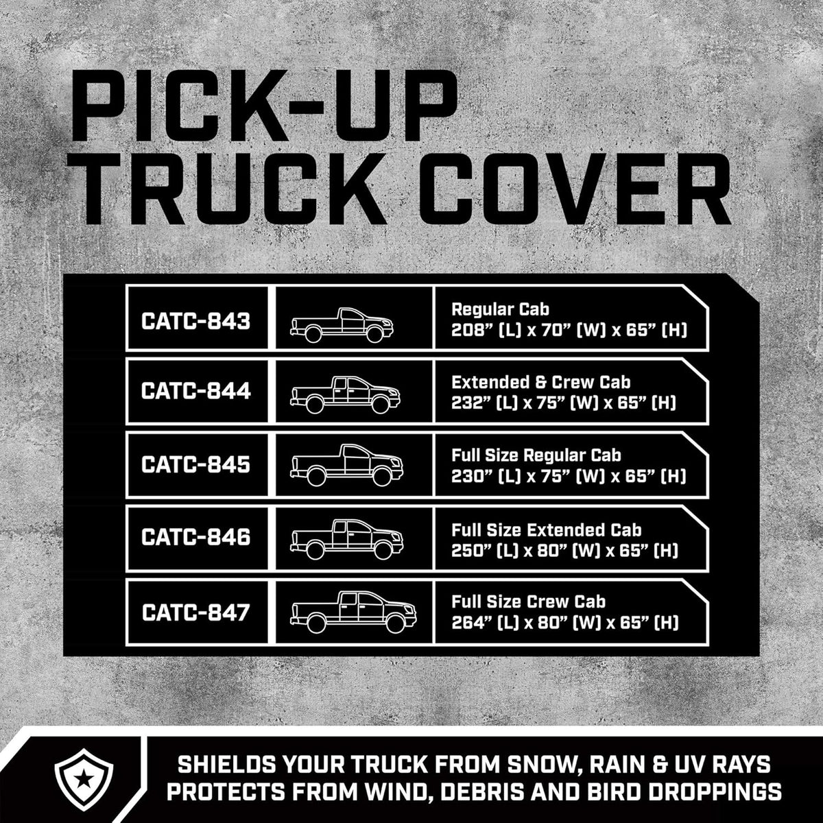 Waterproof All Weather Pickup Truck Cover Q863