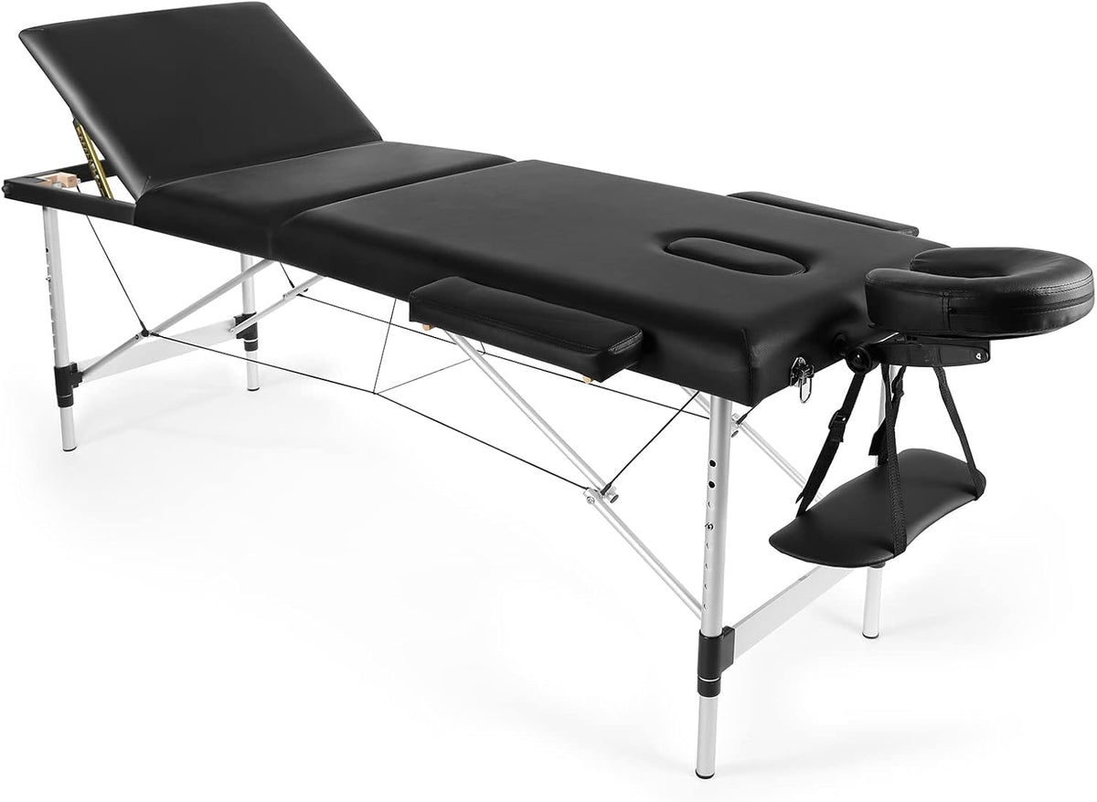 Black Adjustable Massage Table with Carrying Bag A47473