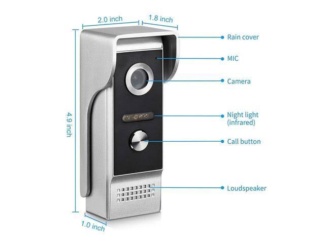 Wired Video Door Phone Intercom System with Monitor and Electronic Door Lock B287711