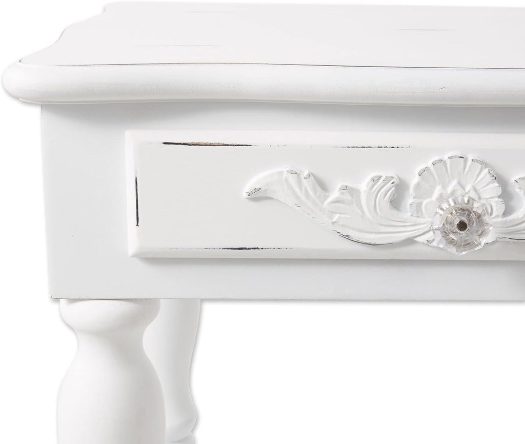 Set of 2 Carved Wood Nightstands P600389