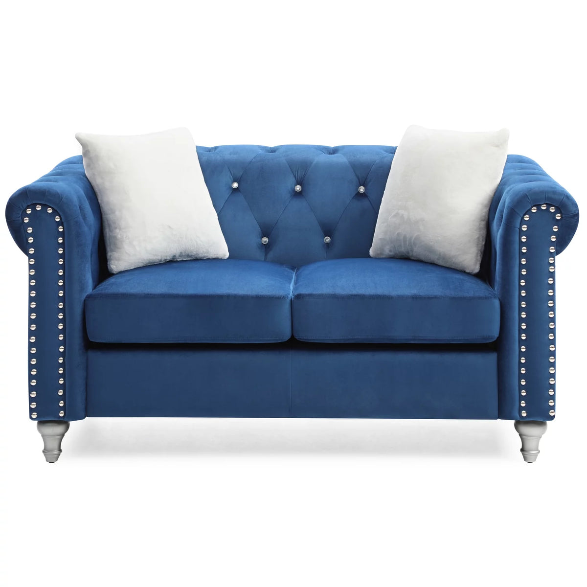 Navy Blue Loveseat P4809