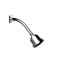 Matte Orobrass Cylindrical Shower Head with Arm and Square Flange A6551