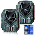 2 Pack 36MP 2.7K Game Camera with Night Vision Motion Activated Waterproof IP66 130°Wide-Angle S28049