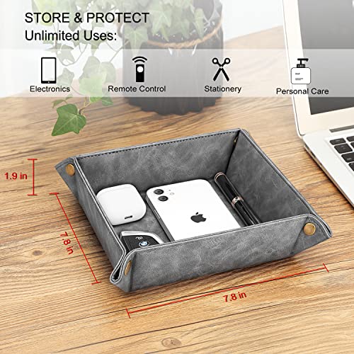 Dark Green PU Leather Valet Tray I460