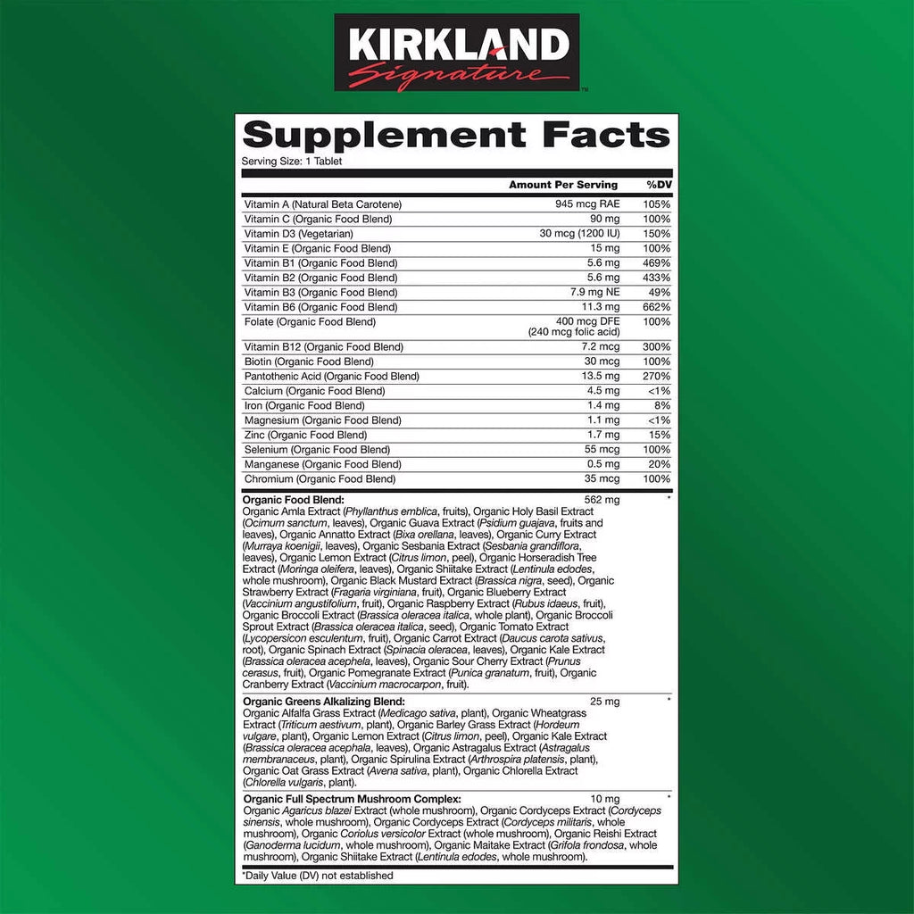 USDA Organic Multivitamin, 80 Coated Tablets X53171