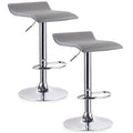 Faux Leather Adjustable Bar Stool Set of 2 D749