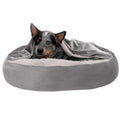 Faux Fur Hooded Donut Bed K386