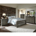 Distressed Dark Grey Drawer Dresser & Mirror K32290