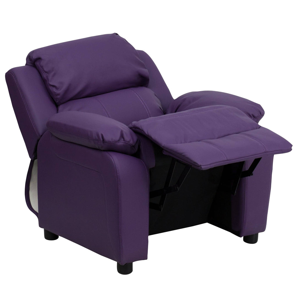 Pink Vinyl Upholstered Recliner N3780