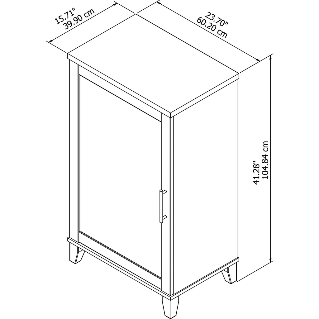 Ash Gray Media Storage Cabinet D92528