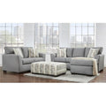 Gray 2 Piece Sofa Sectional with Reversible Chaise & Loveseat Set E6386