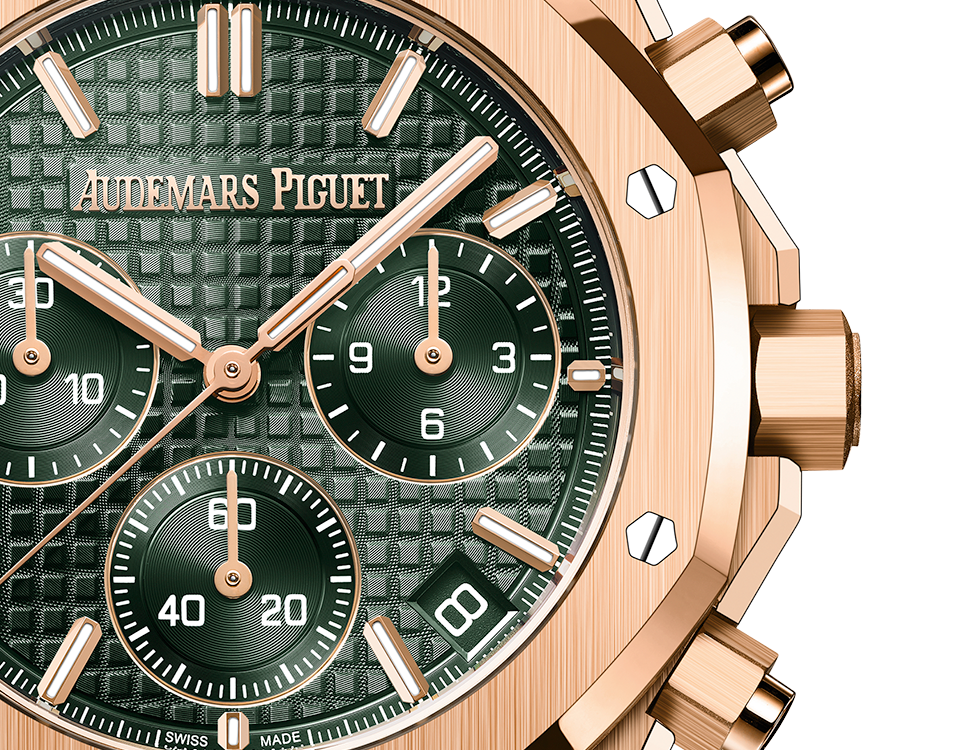 Pink Gold Khaki Green Dial Chronograph 41mm G5636
