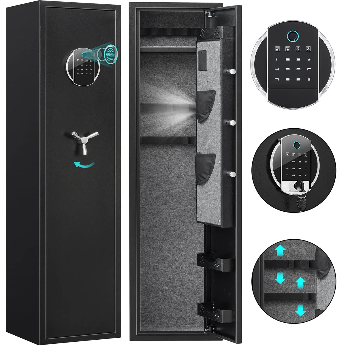 Biometric Fingerprint Long Gun Safe with Alarm System I686024