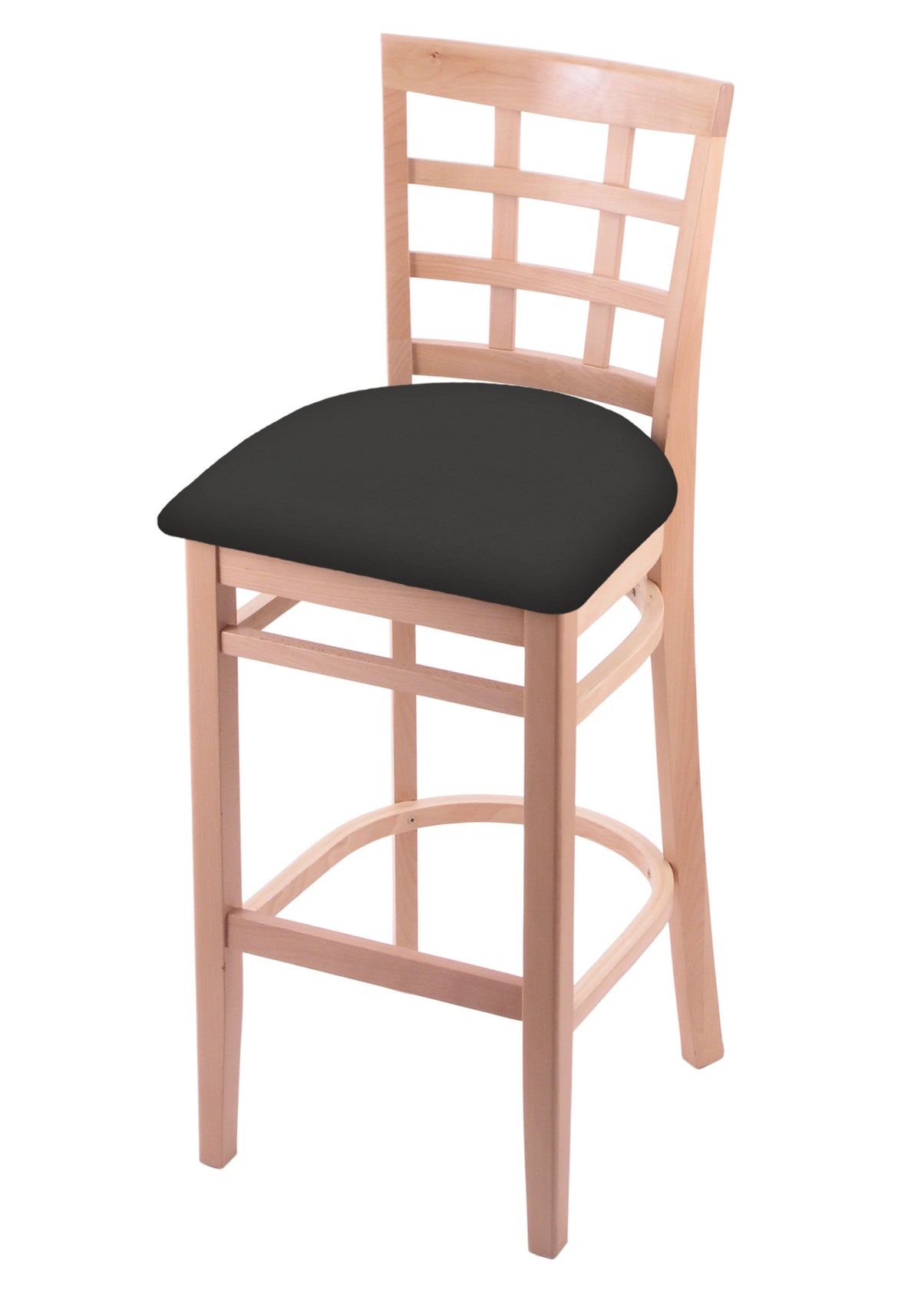 30x22 Bar Stool with Natural Finish and Canter Iron Seat B33357