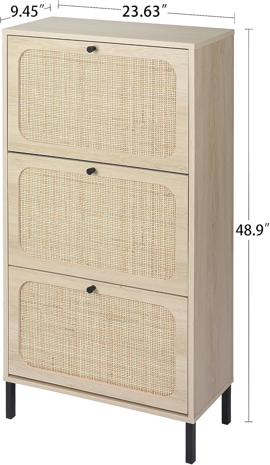 White Freestanding Slim Storage Cabinet P137314