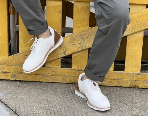 Men's Dress Sneakers Casual Walking Shoes Oxfords Mesh Comfortable Lightweight Breathable Lace-Up Q134140