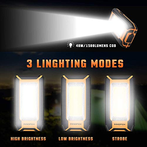 2 Pack LED Rechargeable Magnetic Work Light 40W 1500 Lumens C447158