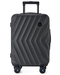 Black PC Hardside Carry On Luggage with Spinner Wheels U6206