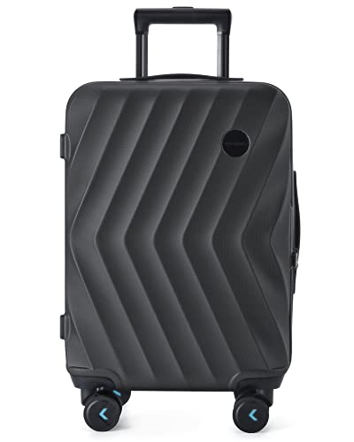 Black PC Hardside Carry On Luggage with Spinner Wheels U6206