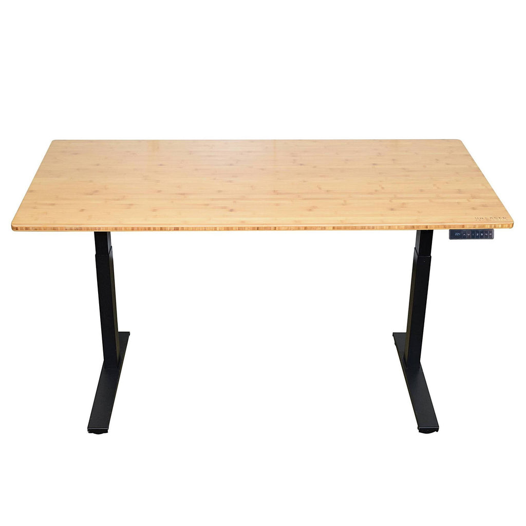 Electric Adjustable Height Standing Desk Black / 60x30x22 Natural Bamboo R1853