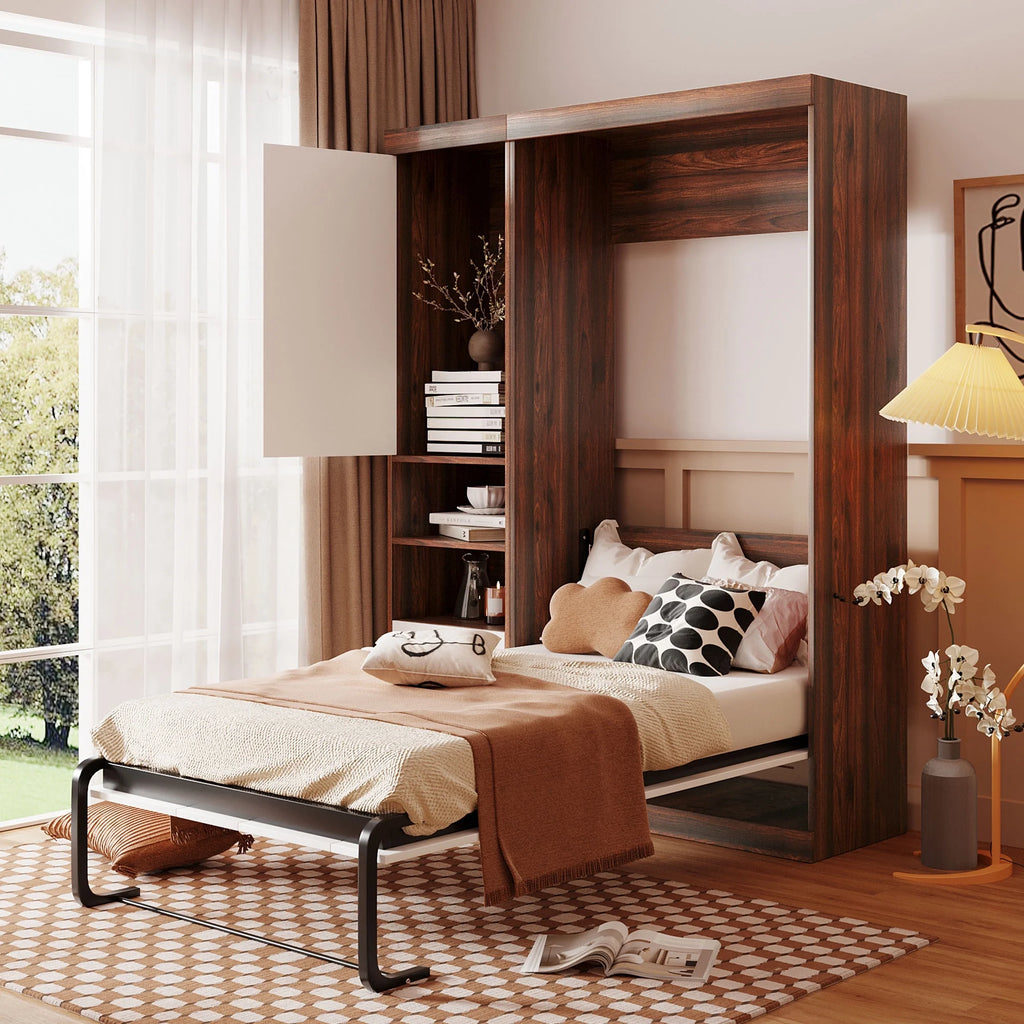 Twin Size Murphy Bed with Cabinet X68372