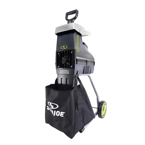 15-Amp Corded Electric Wood Chipper Shredder with Collection Bag Z820
