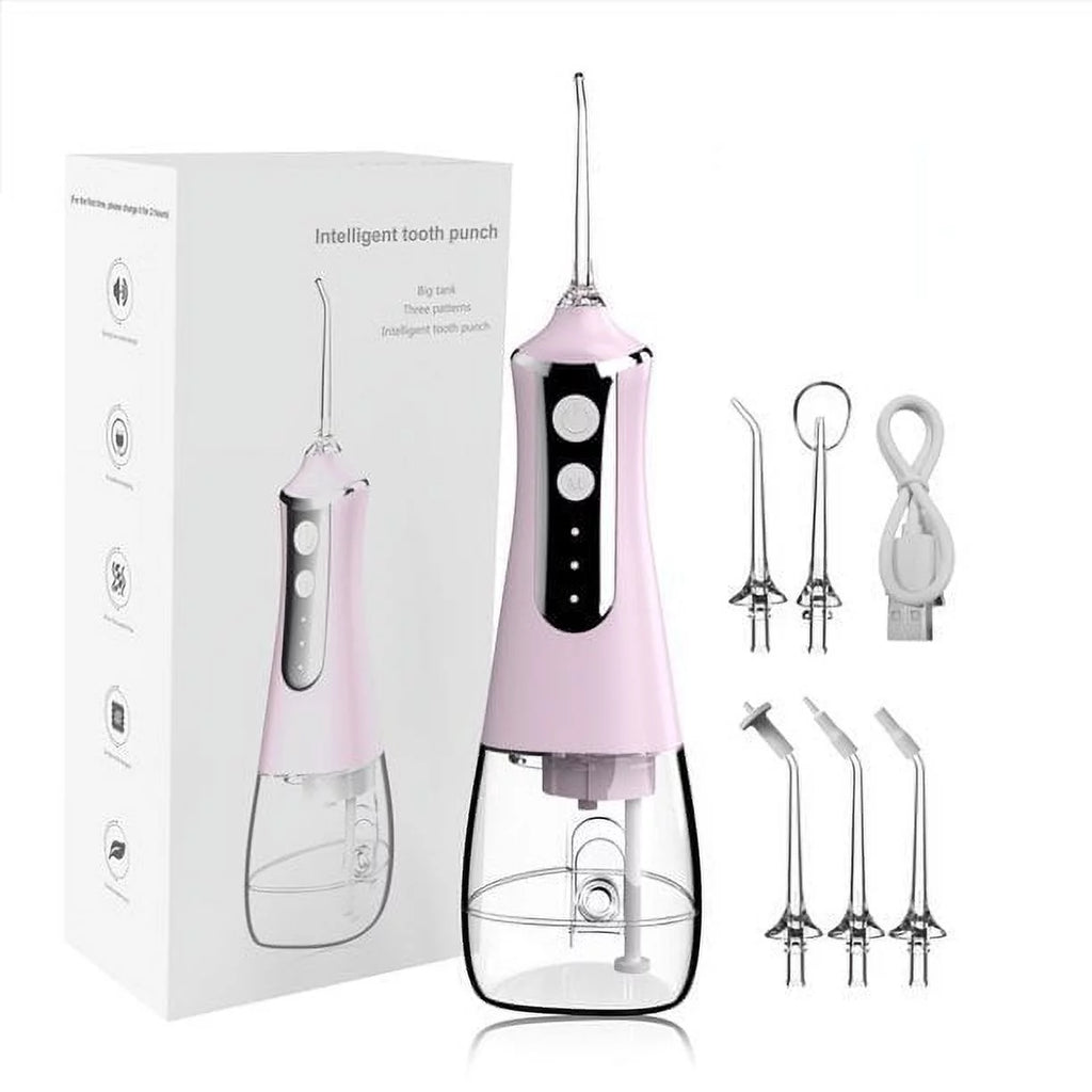 Pink Electric Water Flosser with 300ML Capacity Q1182