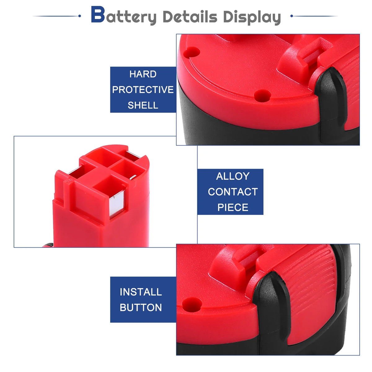 12V 3.6Ah Ni-MH Replacement Battery for Bosch Cordless Power Tool Z886048