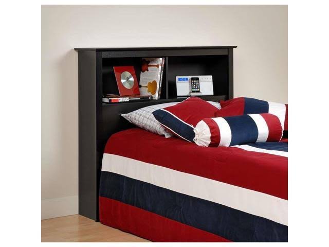 Black Twin Bookcase Headboard C2900