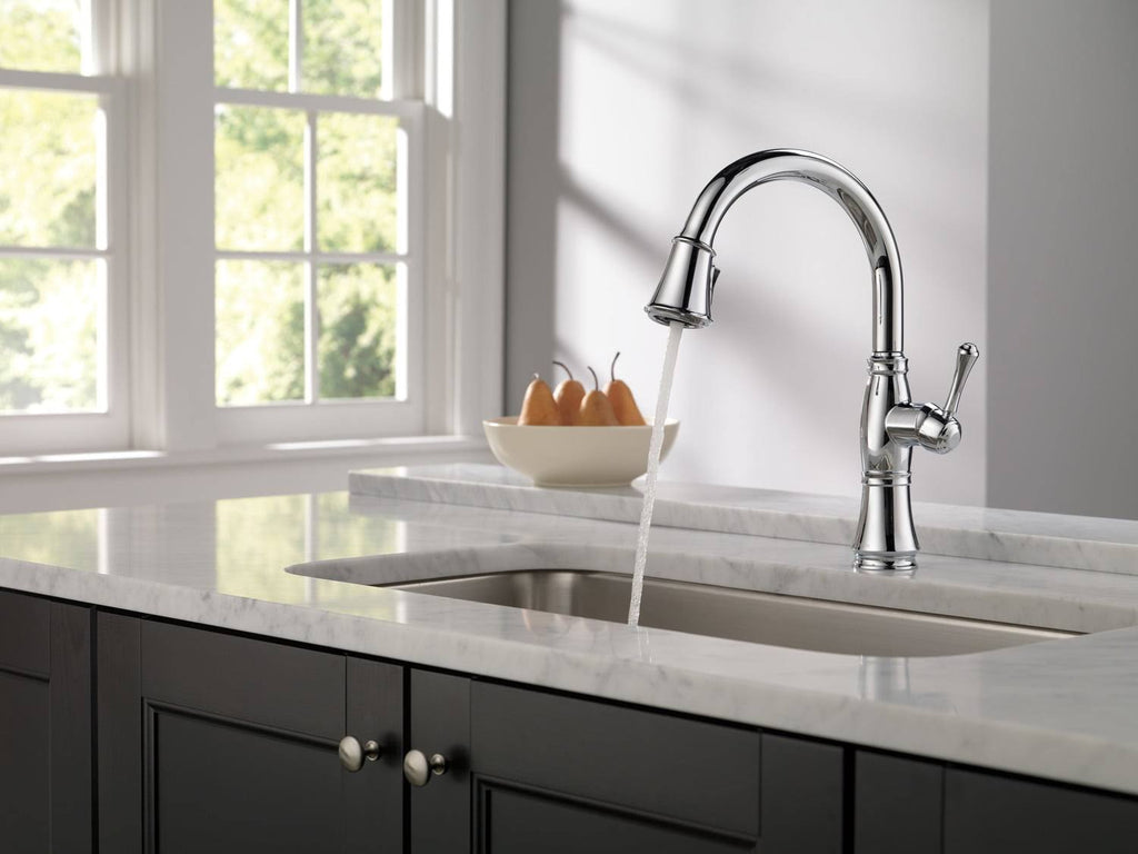 Chrome Single Handle Pull Down Kitchen Faucet O8707