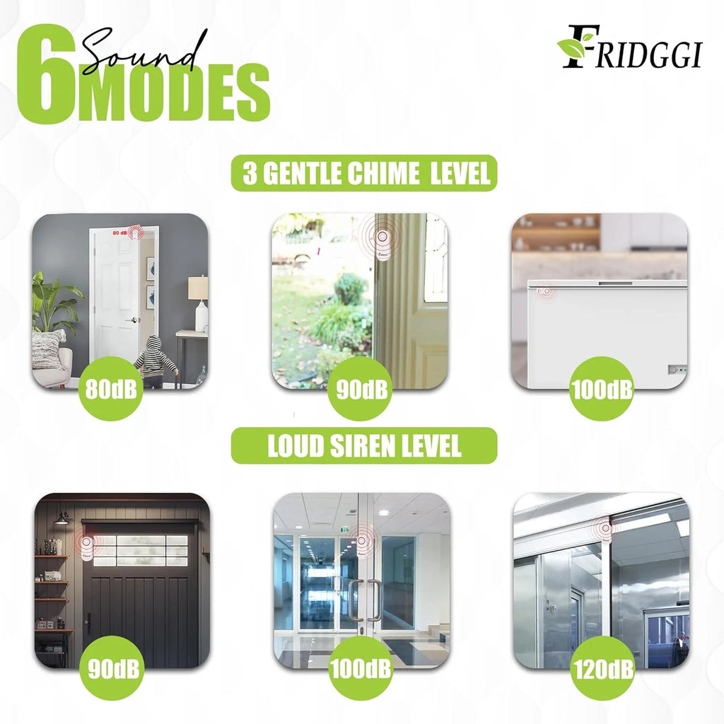 3in1 Alarm Door Ajar Chime with Delay White O1932