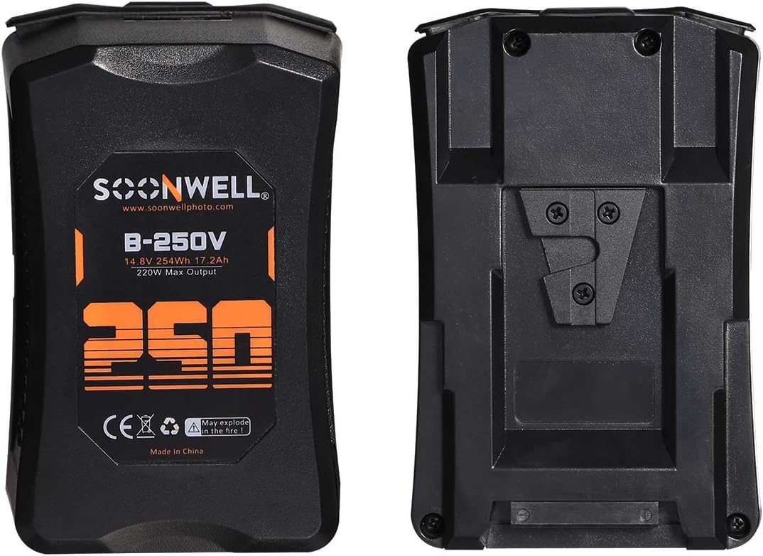 250Wh Lithium-Ion V-Mount Battery with Dual D-Tap & USB Port F5873