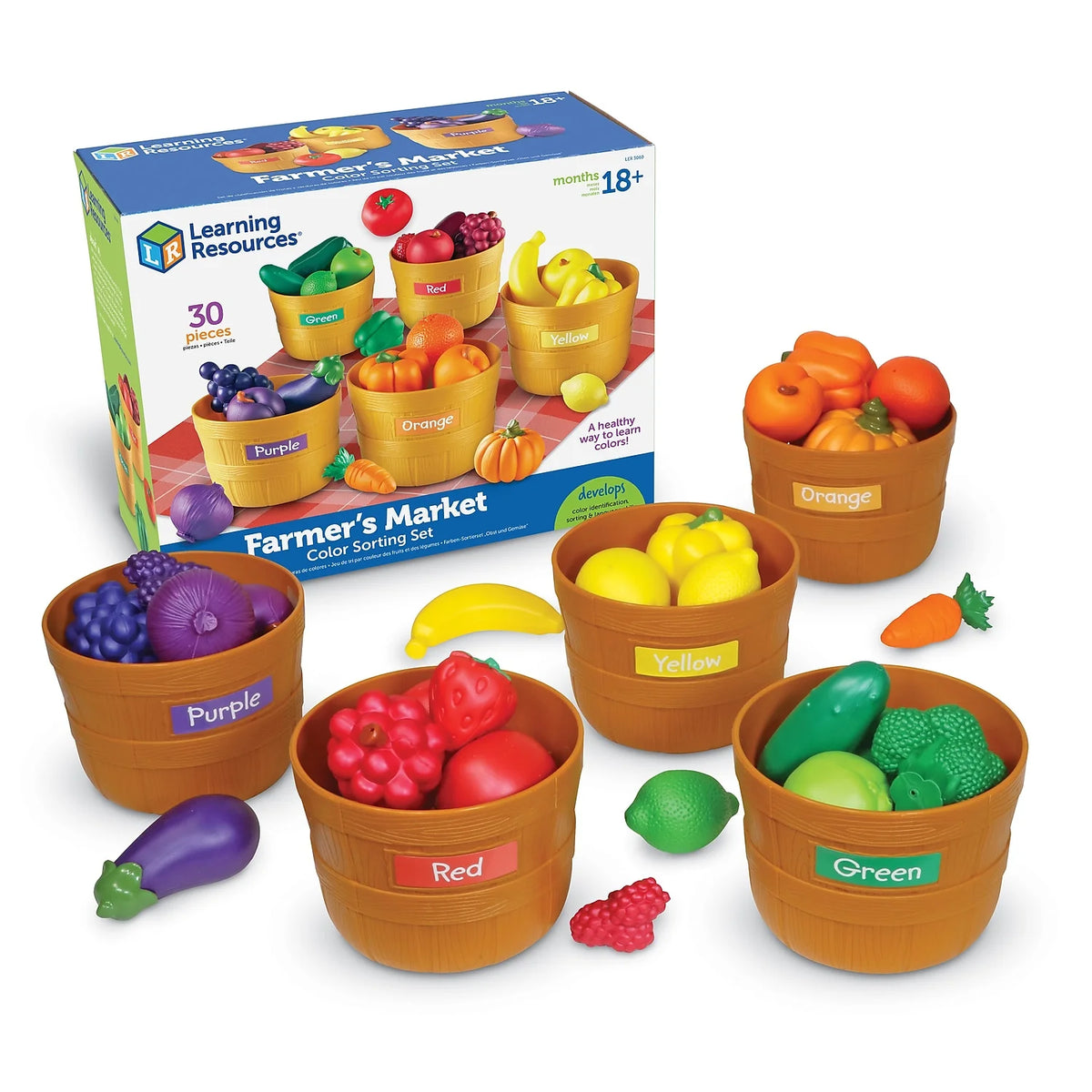 Multicolor 30 Piece Set Pretend Play Kitchen Food B7236