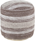 Beige Cotton Pouf A492