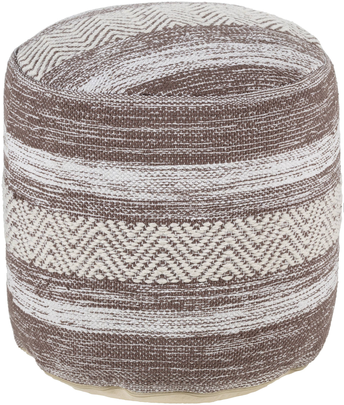 Beige Cotton Pouf A492