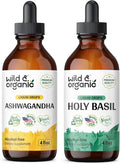 Ashwagandha Tincture 4 fl oz & Holy Basil Tincture 4 fl oz Q62828