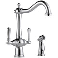 Chrome Two Handle Kitchen Faucet with Spray L340969