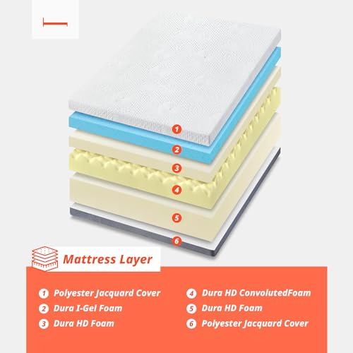 10 Inch Gel Memory Foam Twin Mattress T686