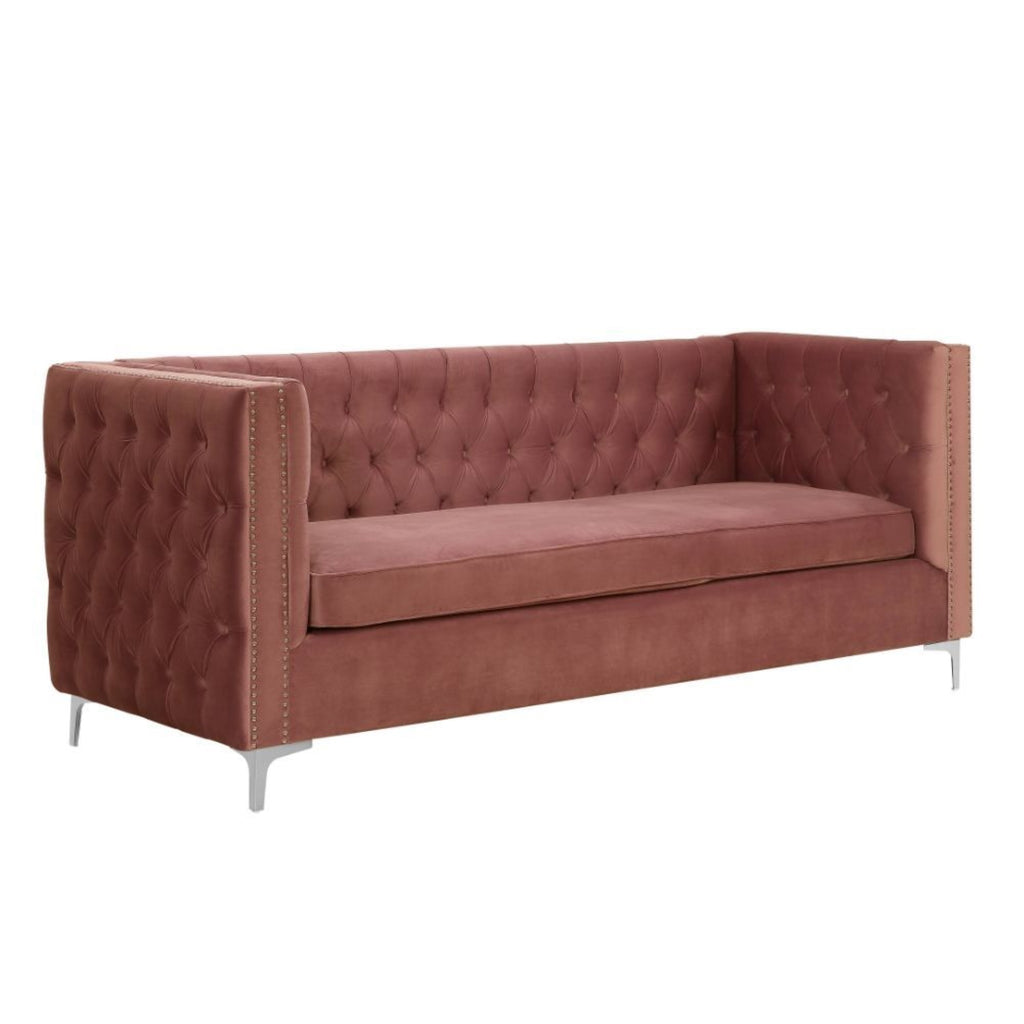 Coral Velvet Sectional Sofa L893