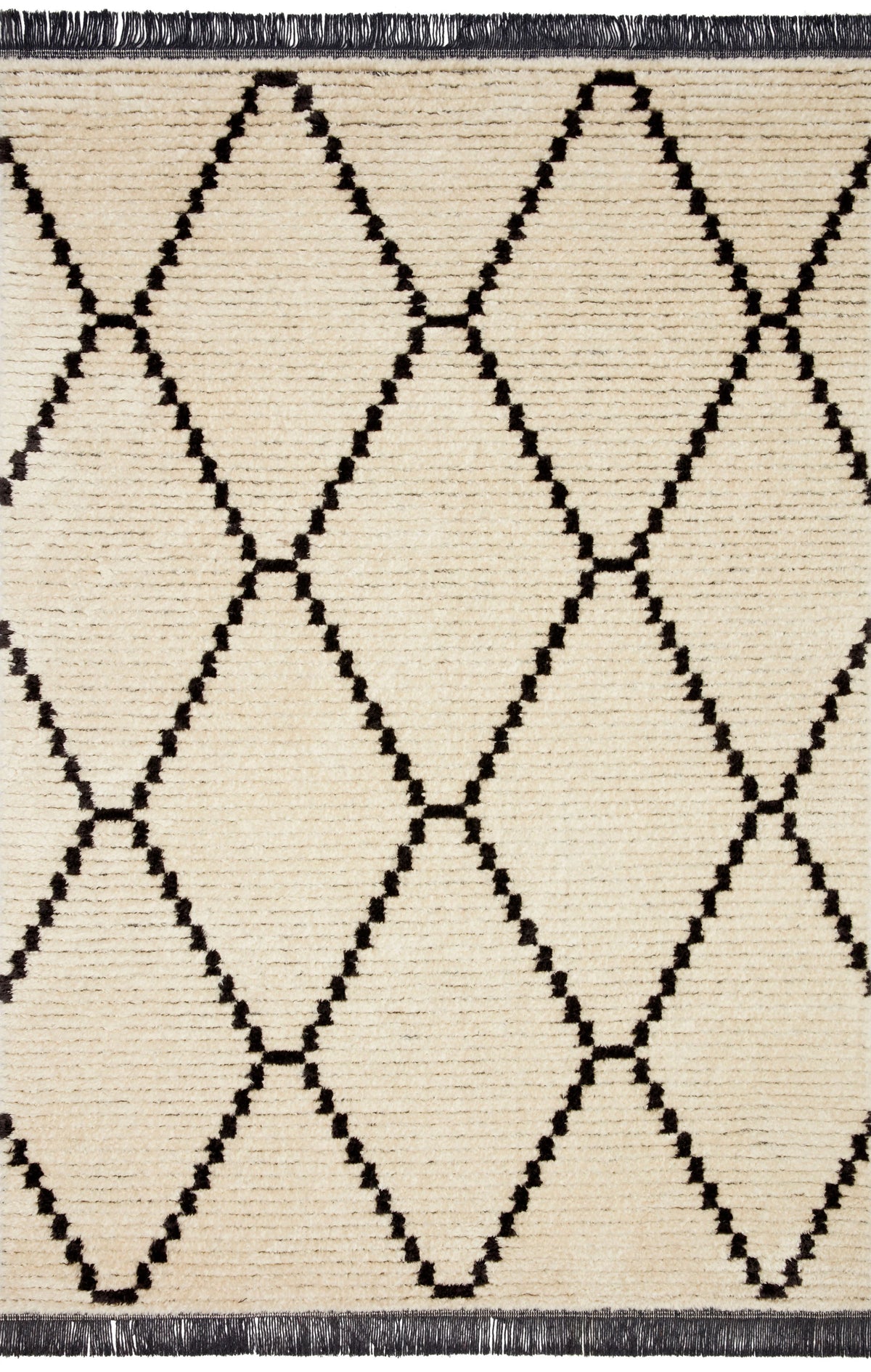 Cream Charcoal 6'5 x 9'2 Rug Y96881