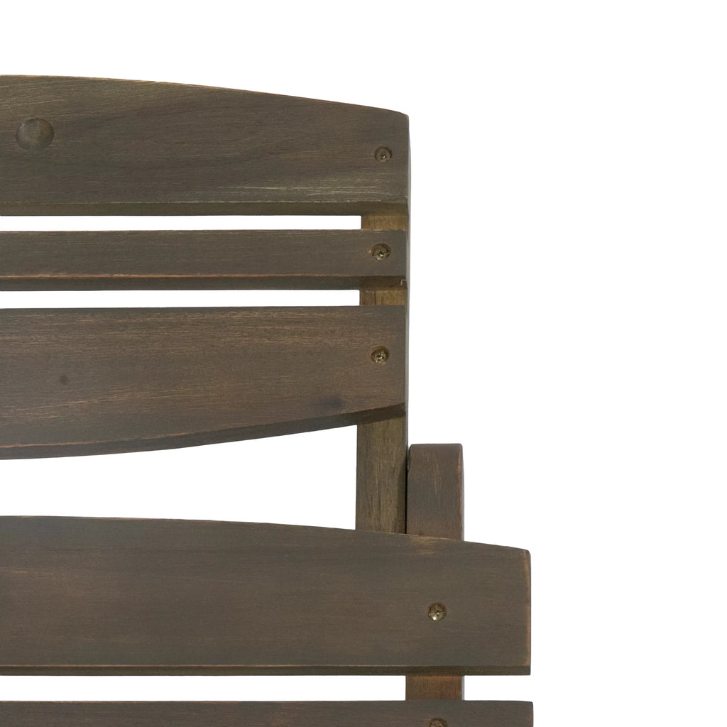 Gray Acacia Wood Outdoor Chaise Lounge Set of 2 N6001