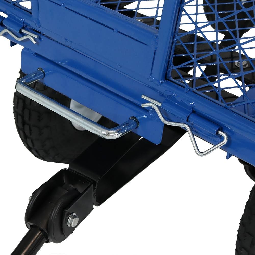 Blue Heavy-Duty Steel Utility Garden Cart with Liner Y6812